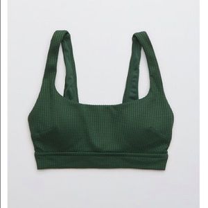 Aerie XL Waffle Banded Wide Strap Scoop Bikini Top